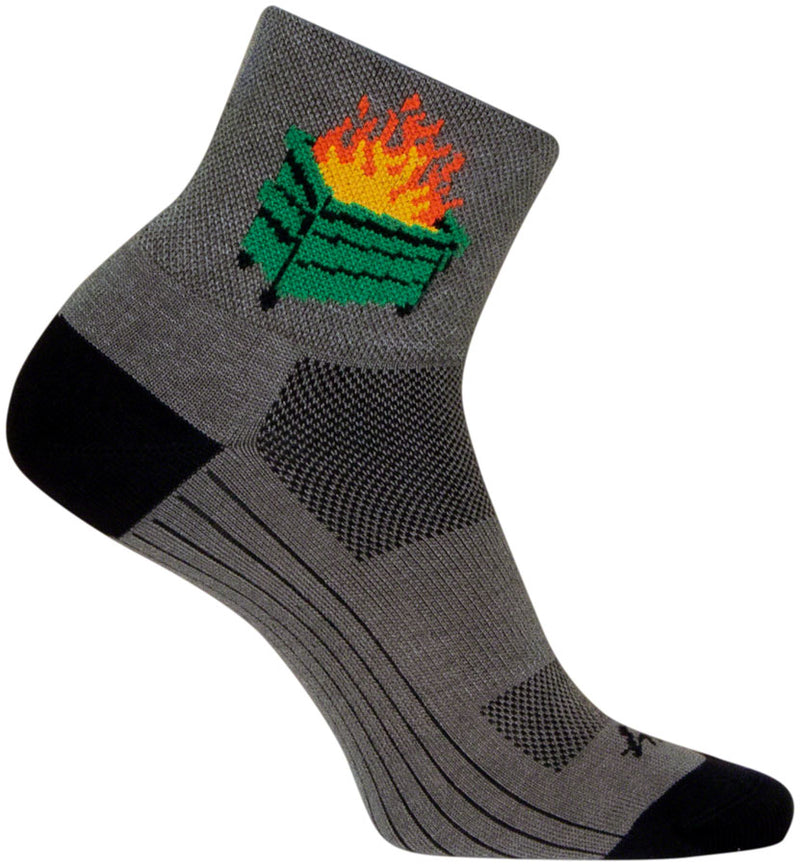 Load image into Gallery viewer, SockGuy 2020 Classic Socks - 3", Gray/Black, Small/Medium