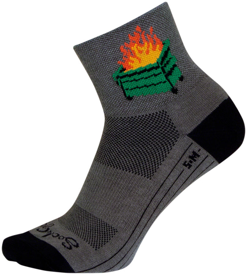 Load image into Gallery viewer, SockGuy 2020 Classic Socks - 3", Gray/Black, Small/Medium