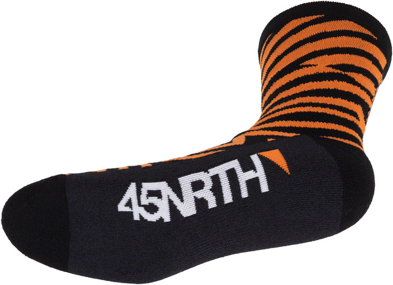 Load image into Gallery viewer, 45NRTH Dazzle Midweight Wool Sock - Orange, Small