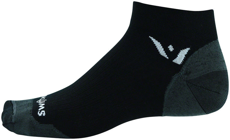 Load image into Gallery viewer, Swiftwick Pursuit One Ultralight Socks - 1 inch, Black, Small