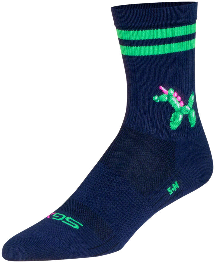 Load image into Gallery viewer, SockGuy Ballonicorn SGX Socks - 6", Small/Medium Snug Arch Support