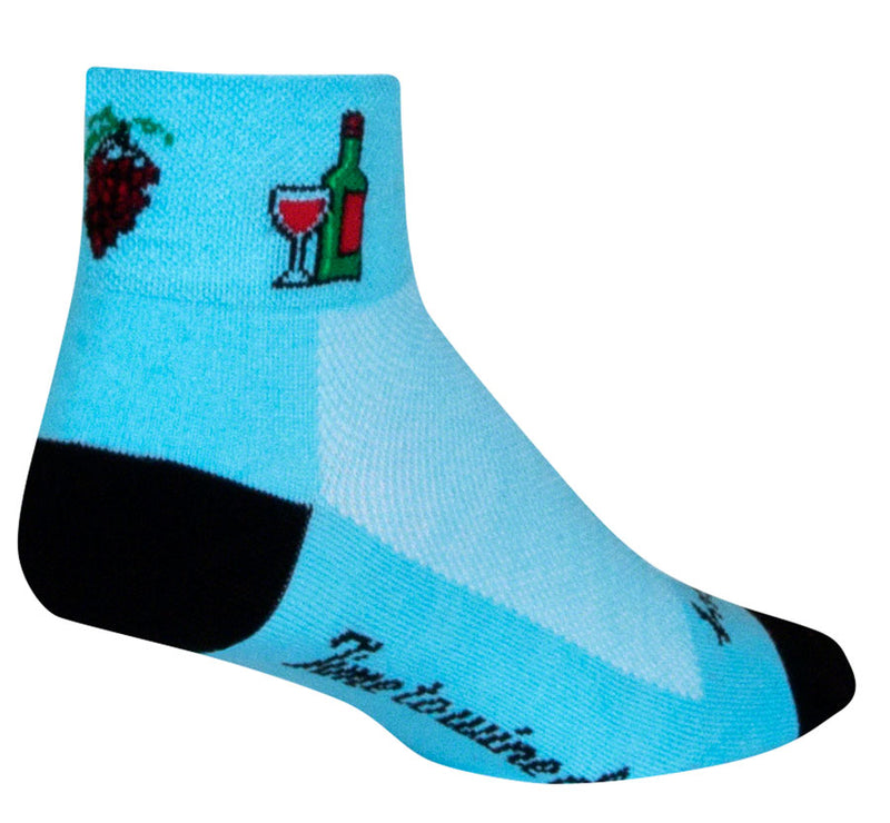 Load image into Gallery viewer, SockGuy Classic Wine Down Socks - 2", Blue, Small/Medium