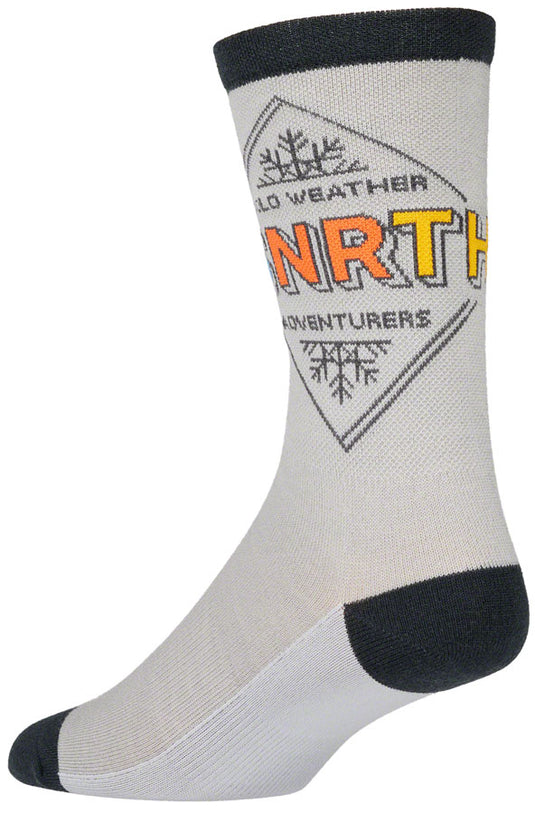 45NRTH Adventure Crew Lightweight Wool Sock - Gray/Dark Blue, Medium