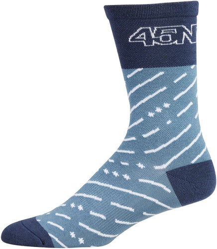 45NRTH Snow Band Lightweight Wool Sock - Light Blue/Blue, Small