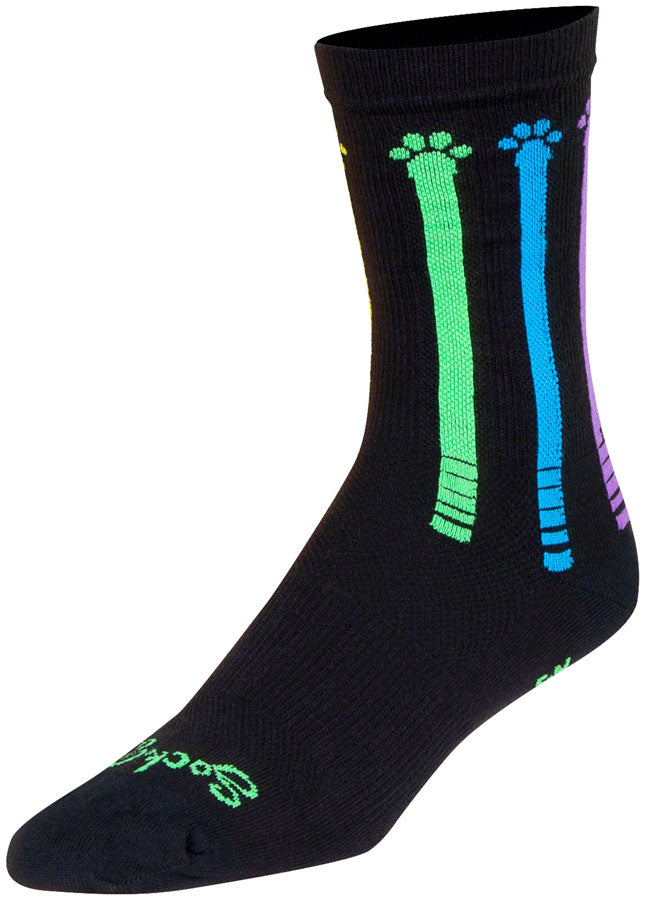 Load image into Gallery viewer, SockGuy Pawsitive Crew Socks - 6", Small/Medium
