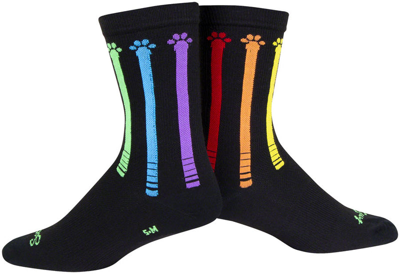 Load image into Gallery viewer, SockGuy Pawsitive Crew Socks - 6", Large/X-Large
