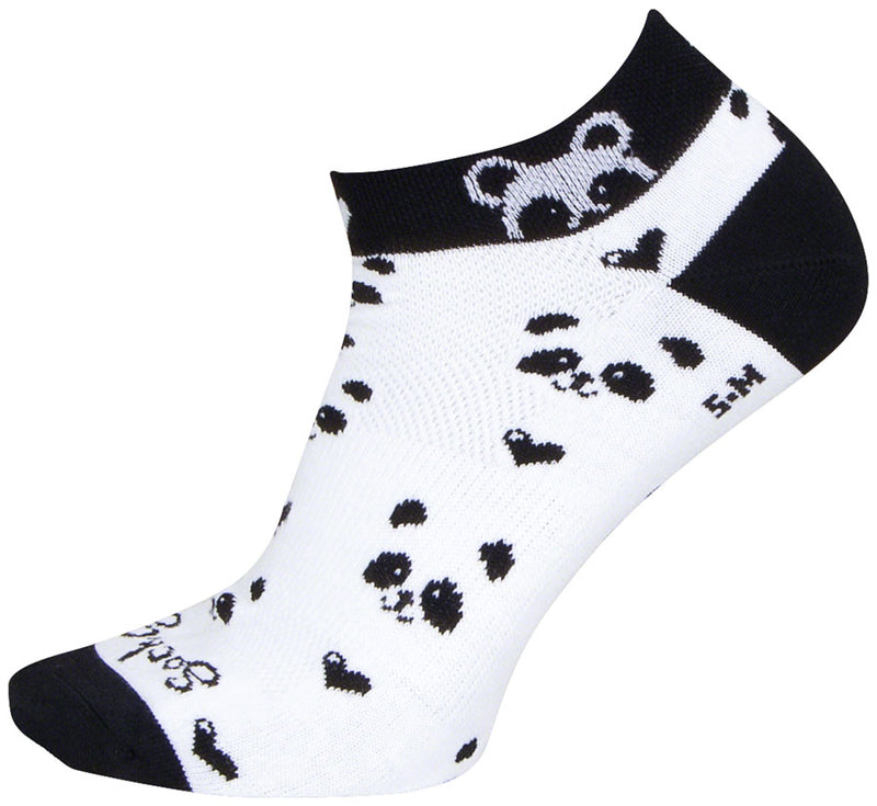 Load image into Gallery viewer, SockGuy Classic Low Panda Socks - 1", Women's, Small/Medium