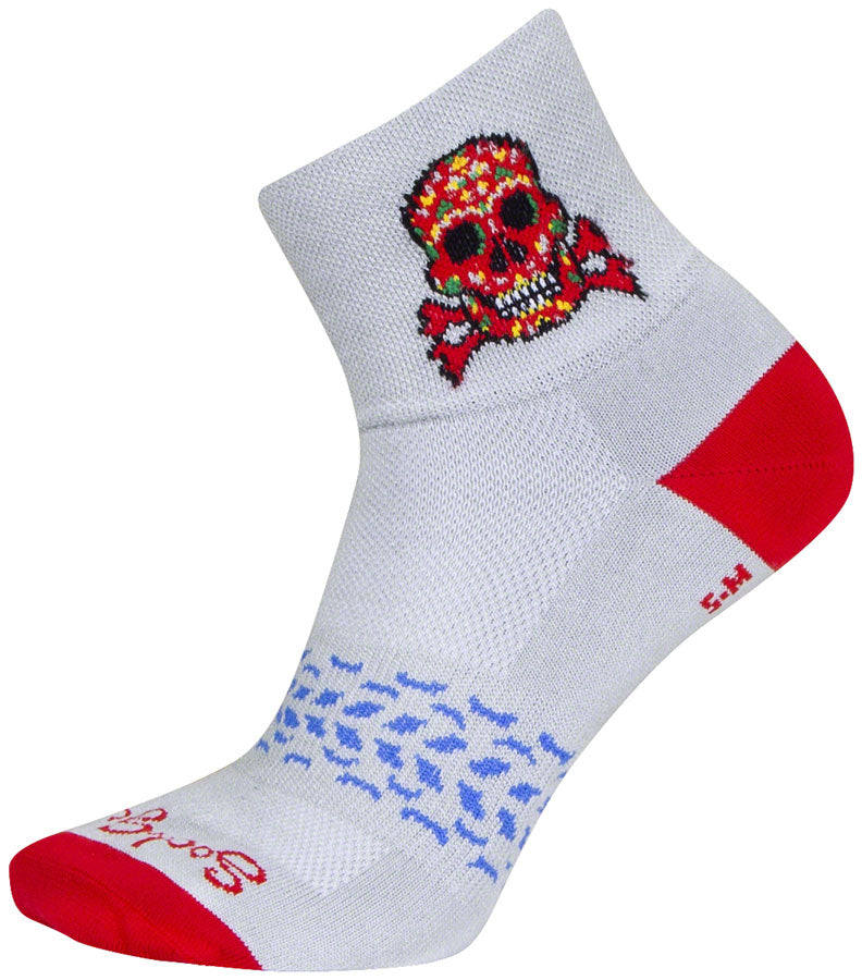 Load image into Gallery viewer, SockGuy Classic Red Skull Socks - 3", Large/X-Large