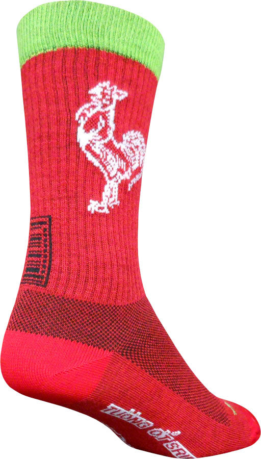 Load image into Gallery viewer, Pack of 2 SockGuy Sriracha Wool Socks - 8 inch, Red, Large/X-Large
