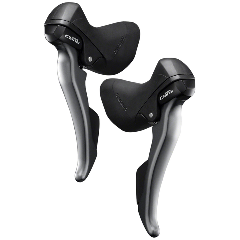 Load image into Gallery viewer, Shimano Claris ST-R2000 8-Speed Road Bike STI Levers Double & Right Shift Brake Sets | Super SLR, Adjustable Reach, Lightweight, Black