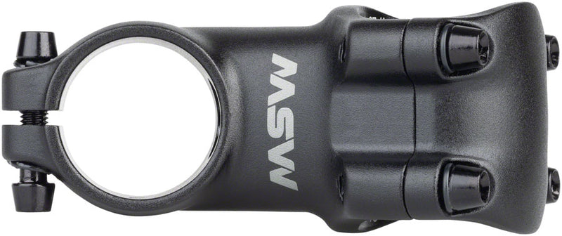 Load image into Gallery viewer, MSW 25 Stem - 60mm, 31.8 Clamp, +/-25, 1-1/8", Aluminum, Black