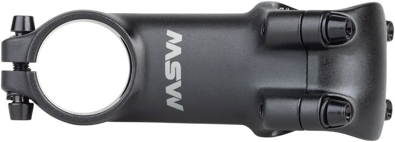 Load image into Gallery viewer, MSW 25 Stem - 80mm, 31.8 Clamp, +/-25, 1-1/8", Aluminum, Black