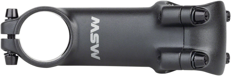 Load image into Gallery viewer, MSW 25 Stem - 90mm, 31.8 Clamp, +/-25, 1-1/8", Aluminum, Black