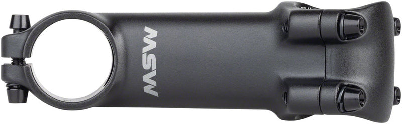 Load image into Gallery viewer, MSW 25 Stem - 100mm, 31.8 Clamp, +/-25, 1-1/8", Aluminum, Black