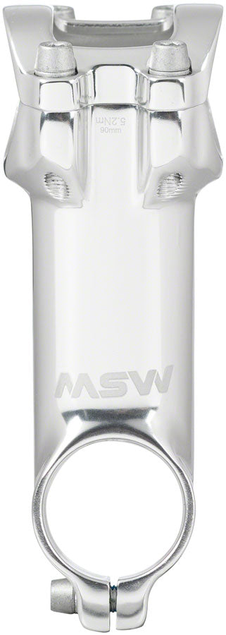 Load image into Gallery viewer, MSW 17 Stem Length 90mm Clamp 31.8mm +/-17 Deg 1 1/8 in Silver Aluminum MTB