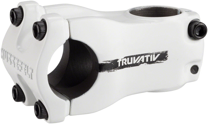 Load image into Gallery viewer, TruVativ Hussefelt Stem 60mm Clamp 31.8mm +/-0 Deg 1 1/8 in White Aluminum MTB