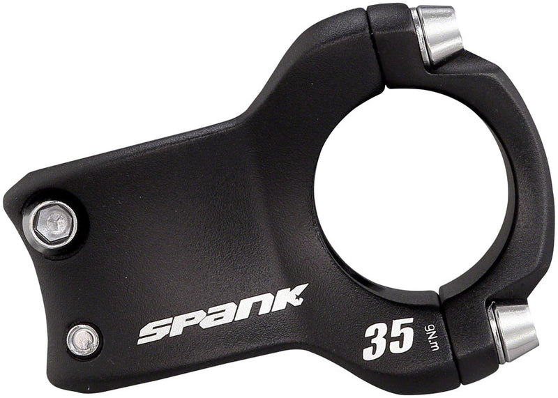 Load image into Gallery viewer, Spank Spike Race 2 Stem Length 35mm Stem Clamp 31.8 +/-0 Rise Black Aluminum MTB