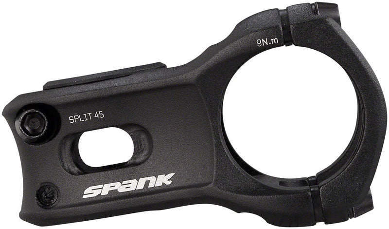 Load image into Gallery viewer, Spank Split 35 Stem Length 45mm Bar Clamp 35mm +/-0 Rise Black Aluminum Mountain