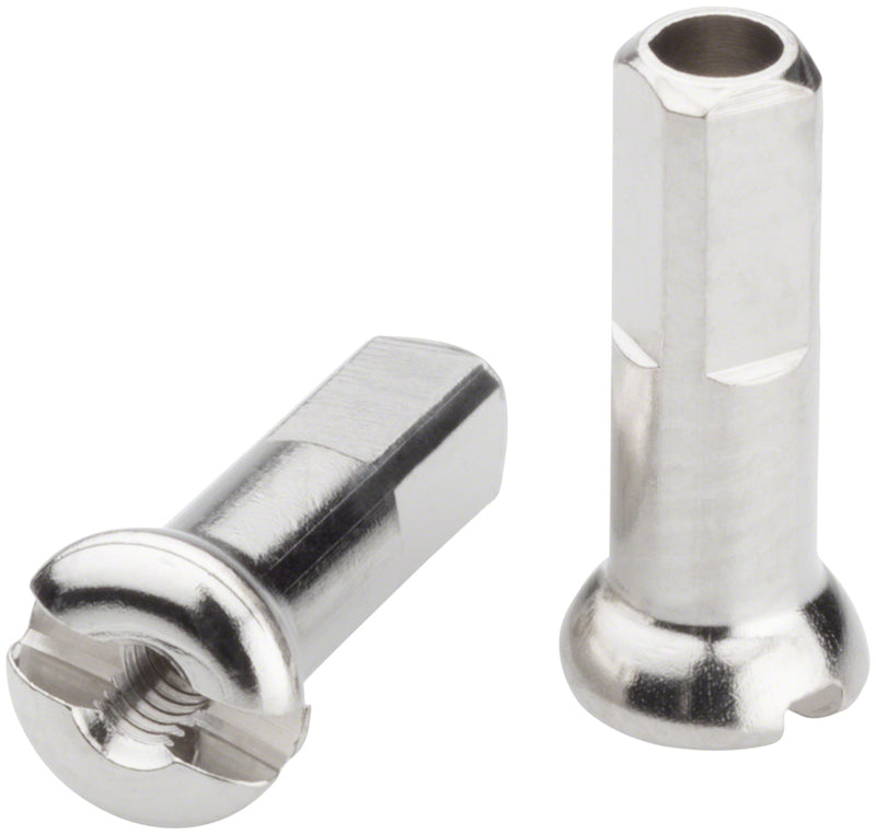 Load image into Gallery viewer, DT Swiss Pro Head Brass Nipples: 2.0 x 14mm, Silver, Box of 100