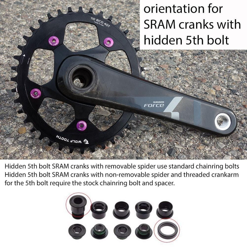 Load image into Gallery viewer, Wolf Tooth 110 BCD 44T Gravel, Cyclocross & Road Chainring - Premium 7075-T6 Aluminum, Drop-Stop ST Wide/Narrow Technology, Compatible with Shimano HG+ & KMC 12-Speed, Black