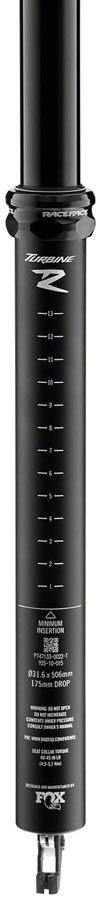 Load image into Gallery viewer, RaceFace Turbine R Dropper Seatpost - 30.9, 175mm Travel, Black