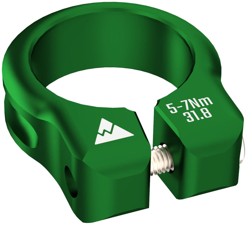 Load image into Gallery viewer, Wheels Manufacturing Seatpost Clamp - 31.8mm, Bolt-On, Green