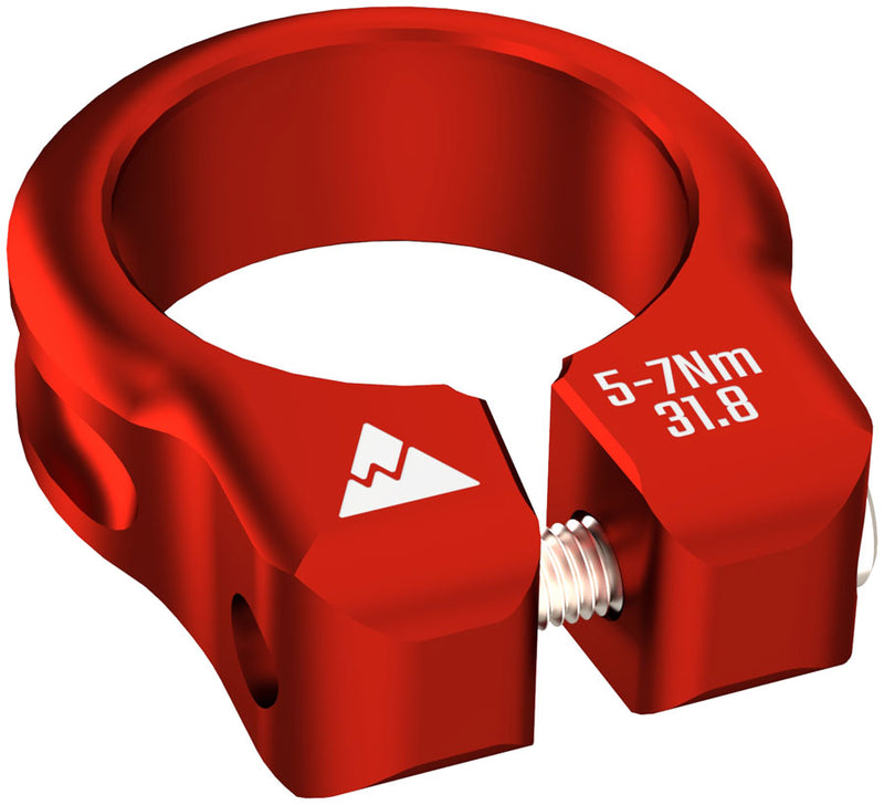 Load image into Gallery viewer, Wheels Manufacturing Seatpost Clamp - 34.9mm, Bolt-On, Red