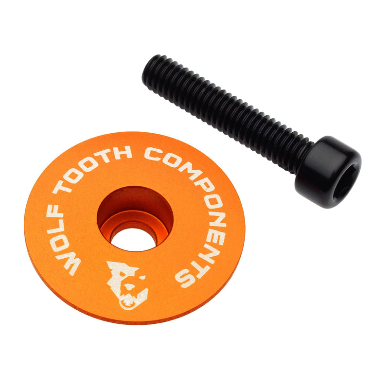 Load image into Gallery viewer, Wolf Tooth Ultralight 7075 Aluminum Stem Cap & Bolt - Raw Silver