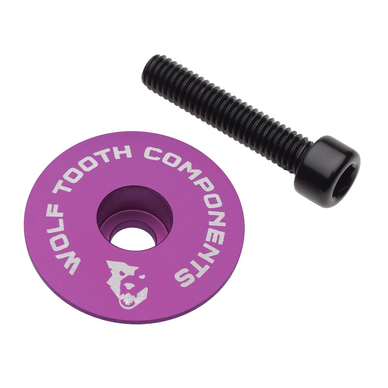 Load image into Gallery viewer, Wolf Tooth Ultralight 7075 Aluminum Stem Cap & Bolt - Raw Silver