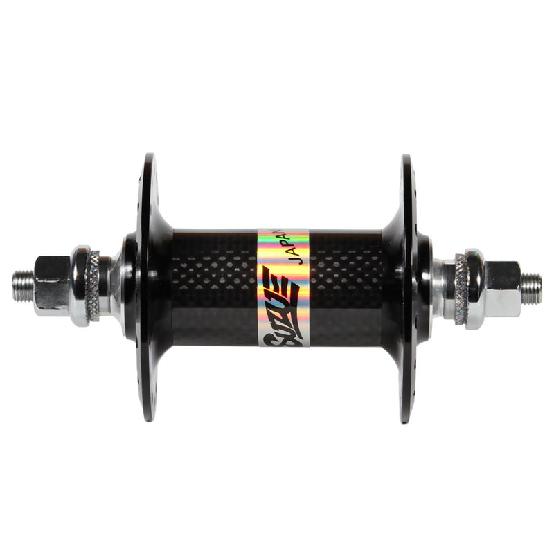Load image into Gallery viewer, Suzue Carbon Pro Max SB Track Front Hub, 100x32h, Black