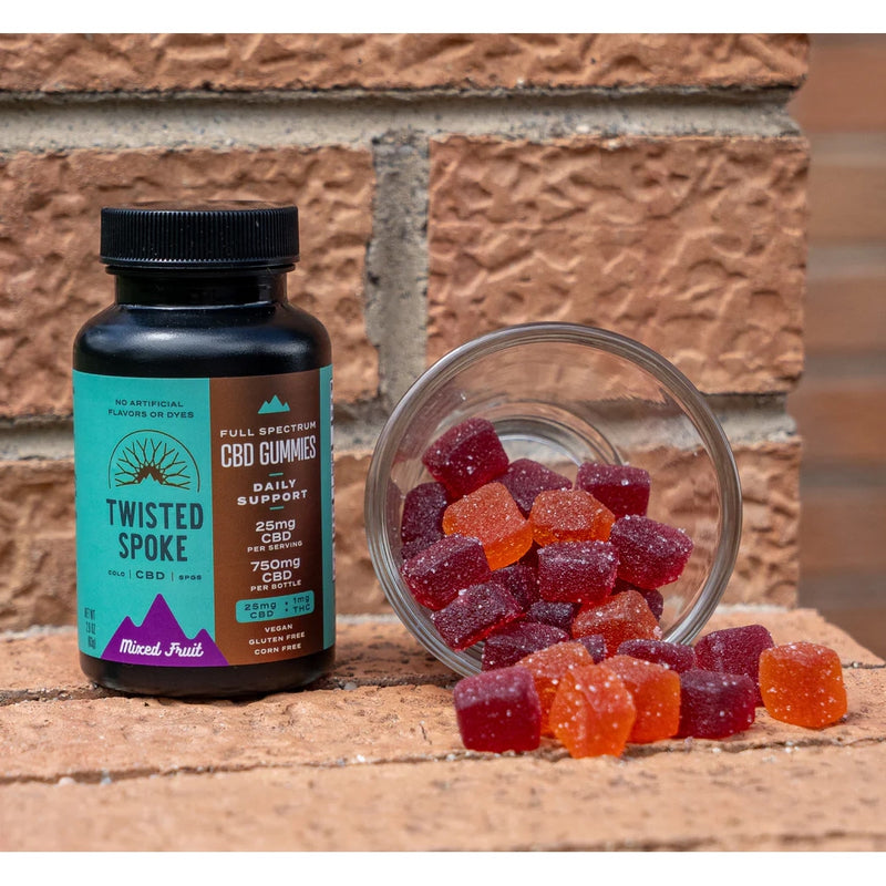 Load image into Gallery viewer, Twisted Spoke CBD CBD Daily Gummies, Mixed Fruit- 30ct