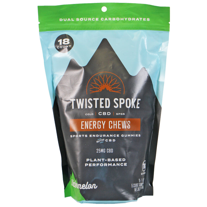 Load image into Gallery viewer, Twisted Spoke CBD CBD Energy Chew Gummies, Watermelon, 18pk/Case