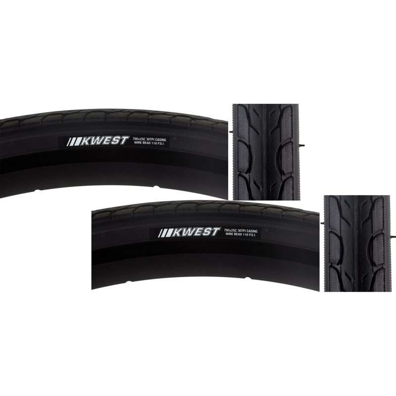 Load image into Gallery viewer, Kenda-Kwest-700c-25-Wire-TIRE1417PO2-Wire-Bead-Tires