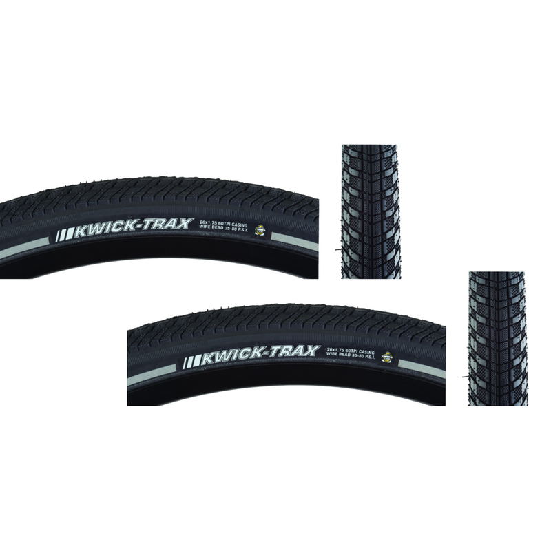 Load image into Gallery viewer, Kenda-Kwick-Trax-26-in-1.75-Wire-TIRE1690PO2-Wire-Bead-Tires