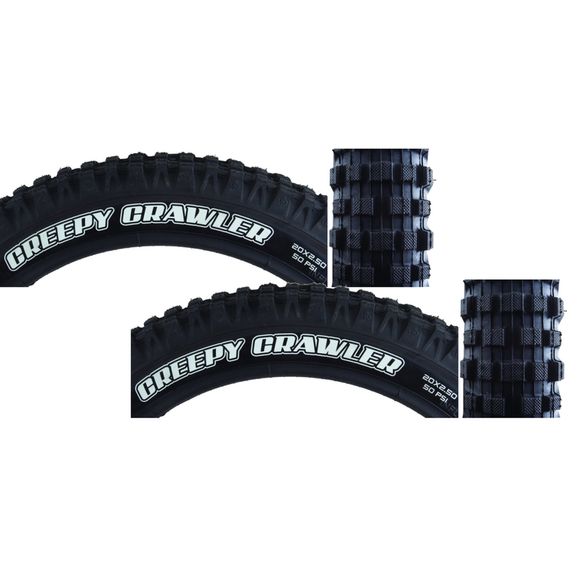 Load image into Gallery viewer, Maxxis-Creepy-Crawler-SC-ST-20-in-2.5-Wire-TIRE1744PO2-Wire-Bead-Tires