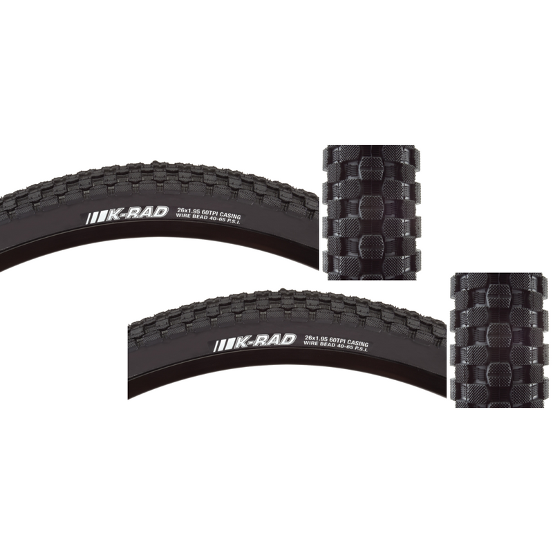 Load image into Gallery viewer, Kenda-K-Rad-Sport-26-in-1.95-Wire-TIRE1842PO2-Wire-Bead-Tires