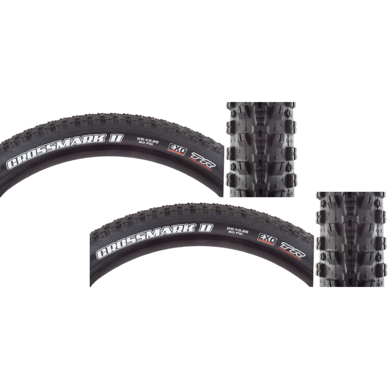 Load image into Gallery viewer, Maxxis-CrossMark-II-EXO-TR-26-in-2.25-Folding-TIRE2246PO2-Folding-Tires