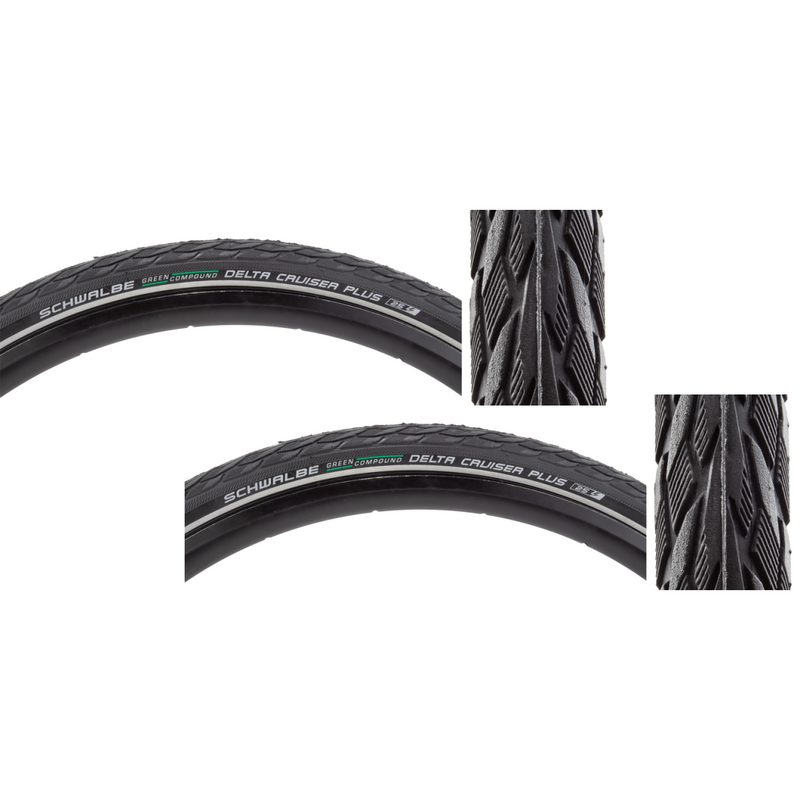 Load image into Gallery viewer, Schwalbe-Delta-Cruiser-Active-Twin-PG-700c-32-Wire-TIRE4703PO2-Wire-Bead-Tires