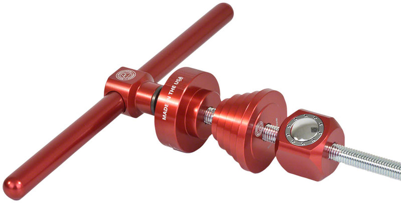 Load image into Gallery viewer, Wheels Manufacturing Headset Press Pro Install Kit Headset Bearing Press Red BP0008