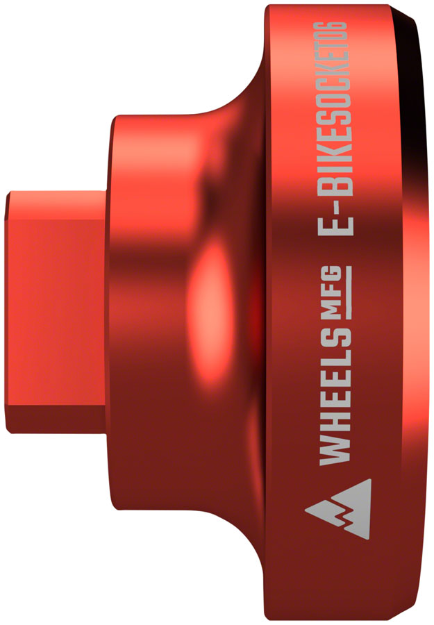 Load image into Gallery viewer, Wheels Manufacturing E-BikeSocket 06 EBike Lockring Socket Red 54mm Shimano STEPS Lockring E-BikeSocket06