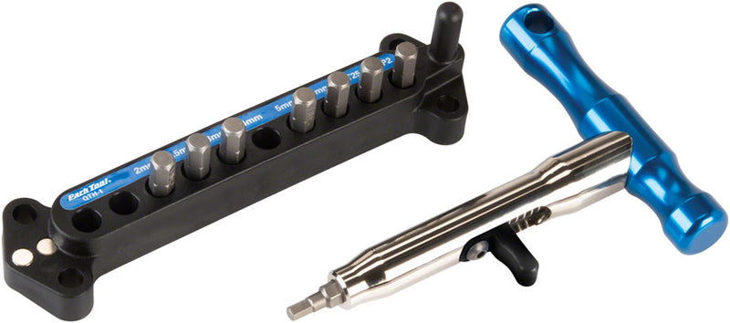 Load image into Gallery viewer, Park Tool QTH-1 Quick Change Bit Driver Set Multi Tool Black/Blue QTH-1
