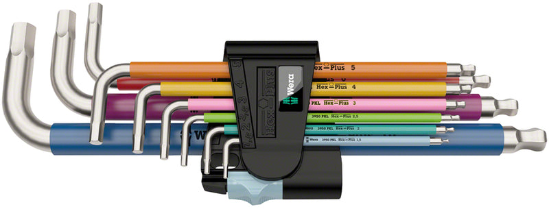 Load image into Gallery viewer, Wera-3950-9-Hex-Plus-Multicolor-Stainless-1-L-Key-Set-Hex-Wrenches-TL0394