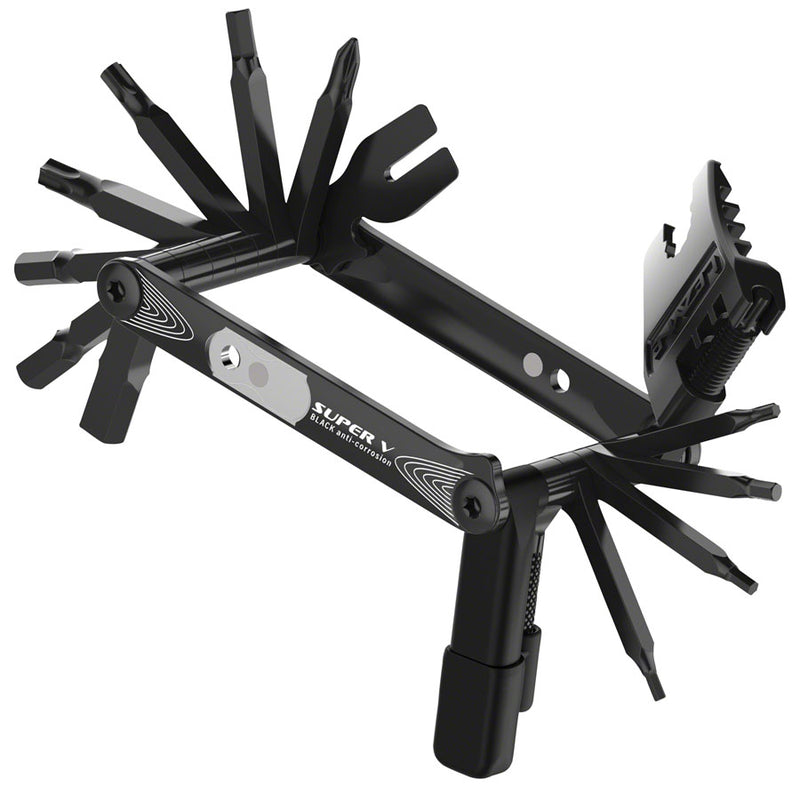 Load image into Gallery viewer, Lezyne SUPER V 23-Function Stainless Steel Bicycle Multi Tool, Black