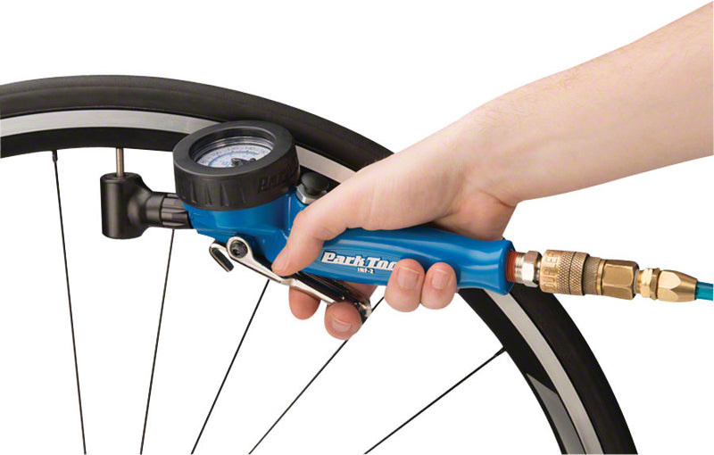 Load image into Gallery viewer, Park Tool INF-2 Shop Inflator Presta Schrader w/ Pressure Gauge 100% Rebuildable