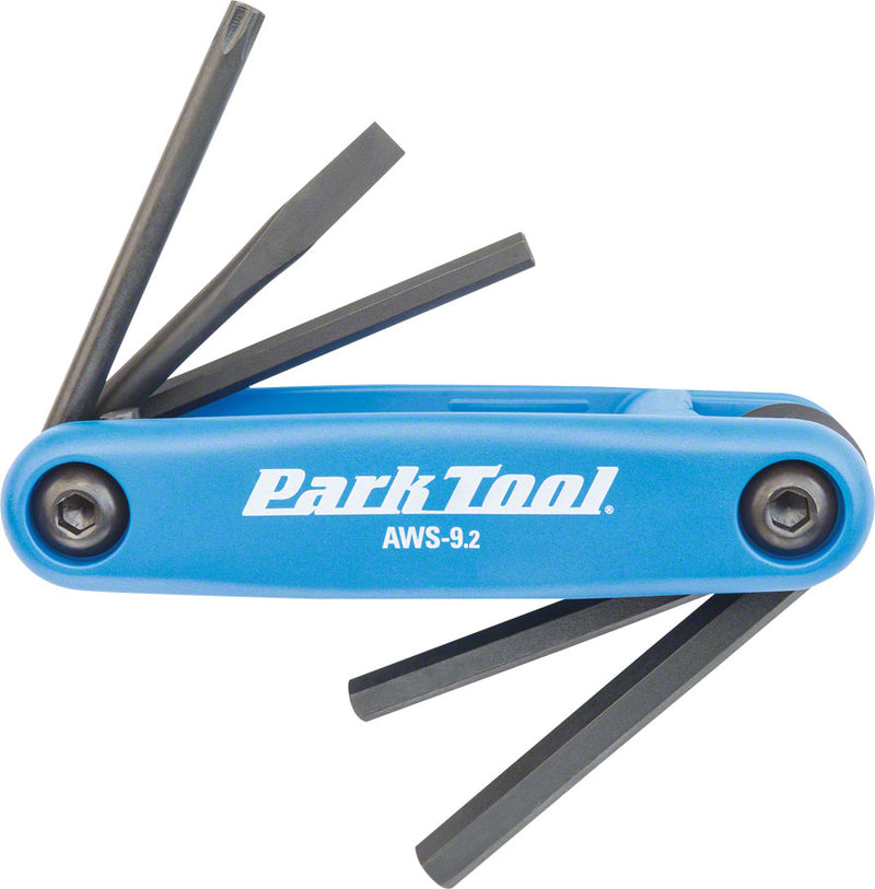 Load image into Gallery viewer, Park Tool AWS-9.2 Fold Up Hex Wrench Set Includes 4mm 5mm 6mm Flat T25