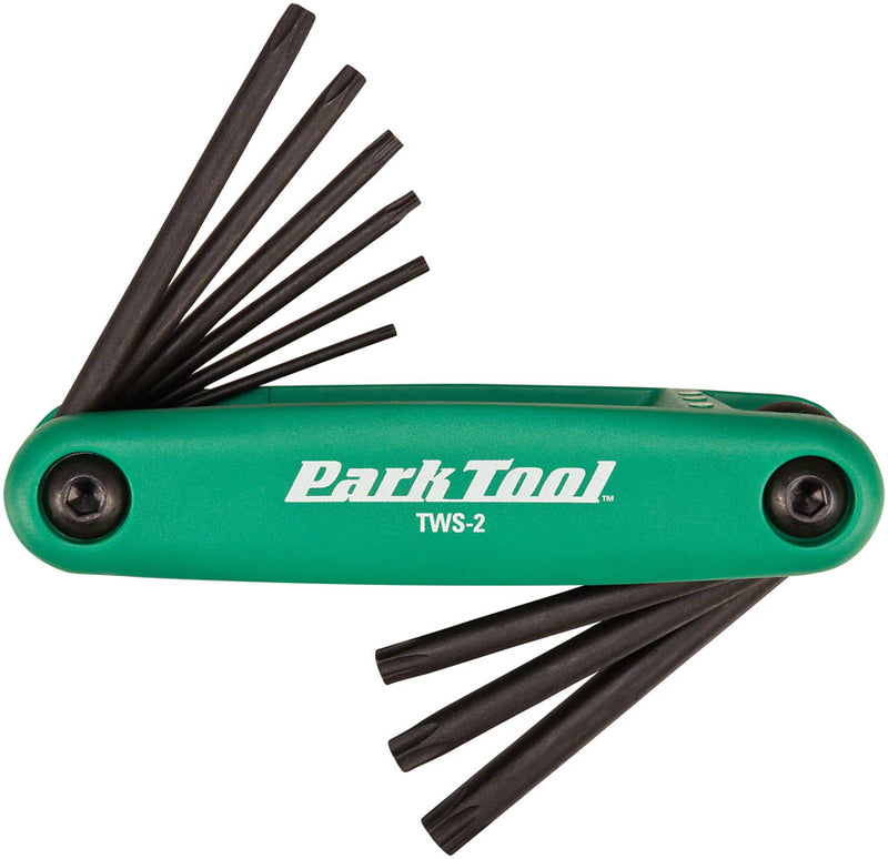 Load image into Gallery viewer, Park-Tool-Fold-Up-Torx-Compatible-Wrench-Set-TWS-2-Torx-Wrenches-TL7477