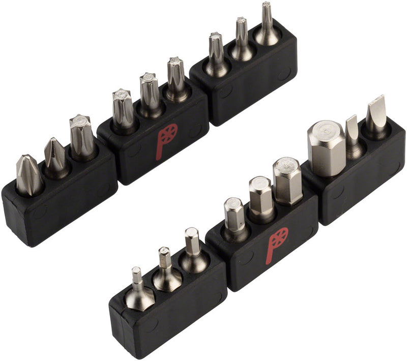 Load image into Gallery viewer, Prestacycle Bicycle Tool Bits, 18 Piece Pro Nickel Plated S2 Bit Set