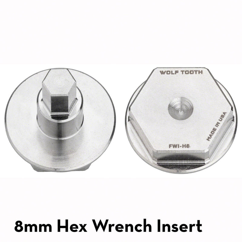 Load image into Gallery viewer, Wolf Tooth Pack Wrench Insert 8mm Hex Nickel Plated 4140 Chromoly Steel