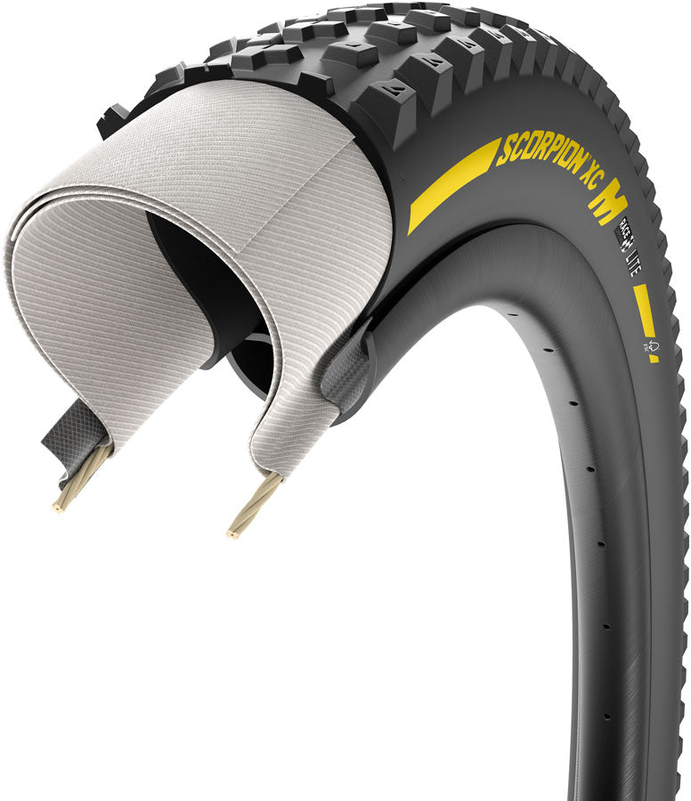 Load image into Gallery viewer, Pirelli Scorpion XC M Tire - 29 x 2.4, Tubeless, Folding, Yellow Label, Team Edition, Lite, Race