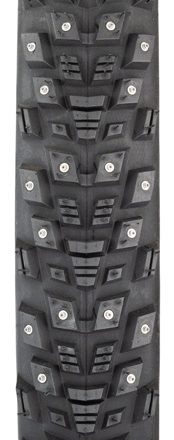 Load image into Gallery viewer, 45NRTH Kahva Tire 27.5x2.1 Tubeless Folding Tan 60tpi 240 Concave Carbide Studs
